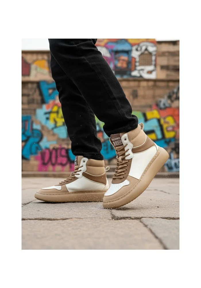 Bacca Bucci TAN Discovery Noir Women’s High-Top Sneakers for Women | Best Price UAE